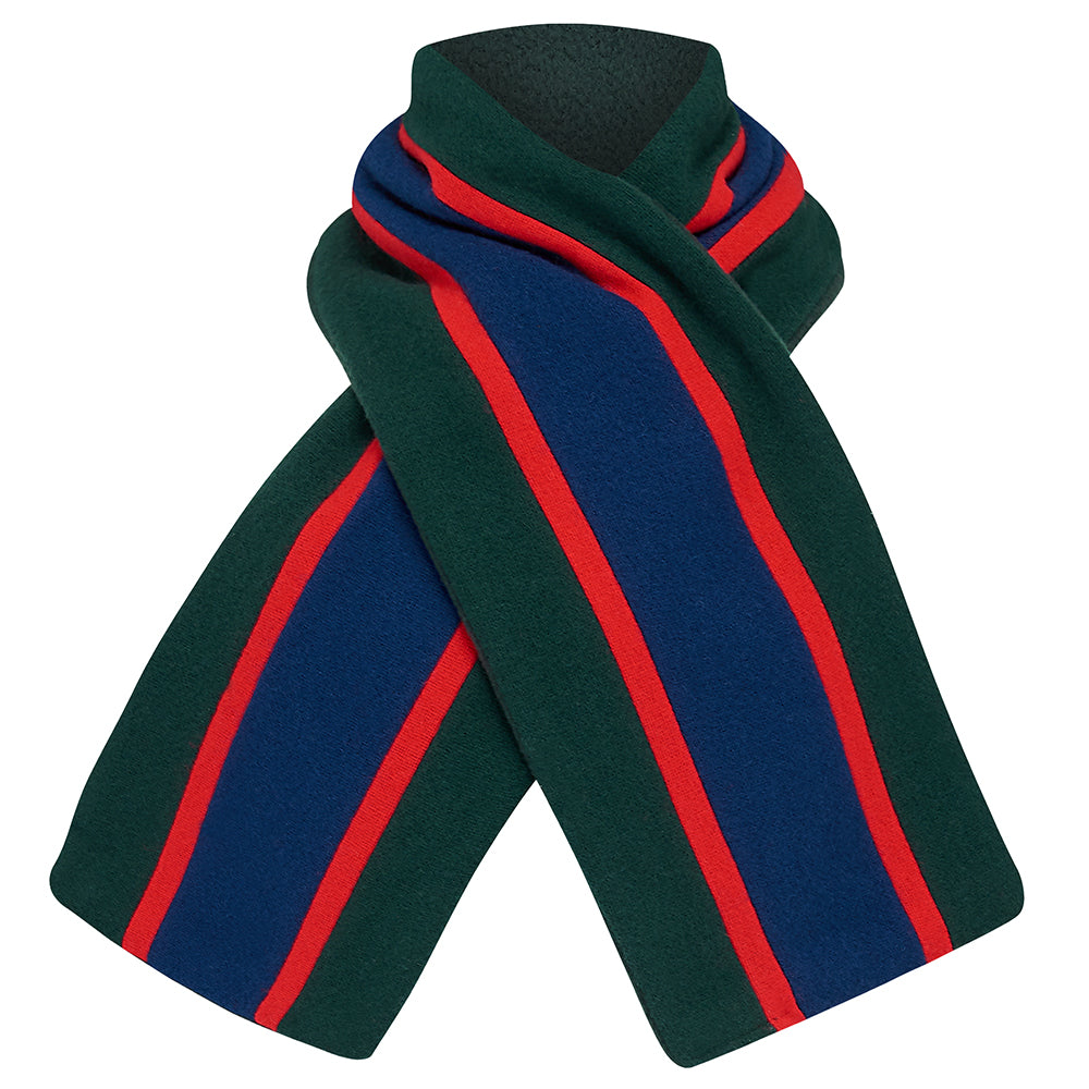 Legacy College – Children\'s Scarf (Green, Britannical Lambswool Red Blue) British &
