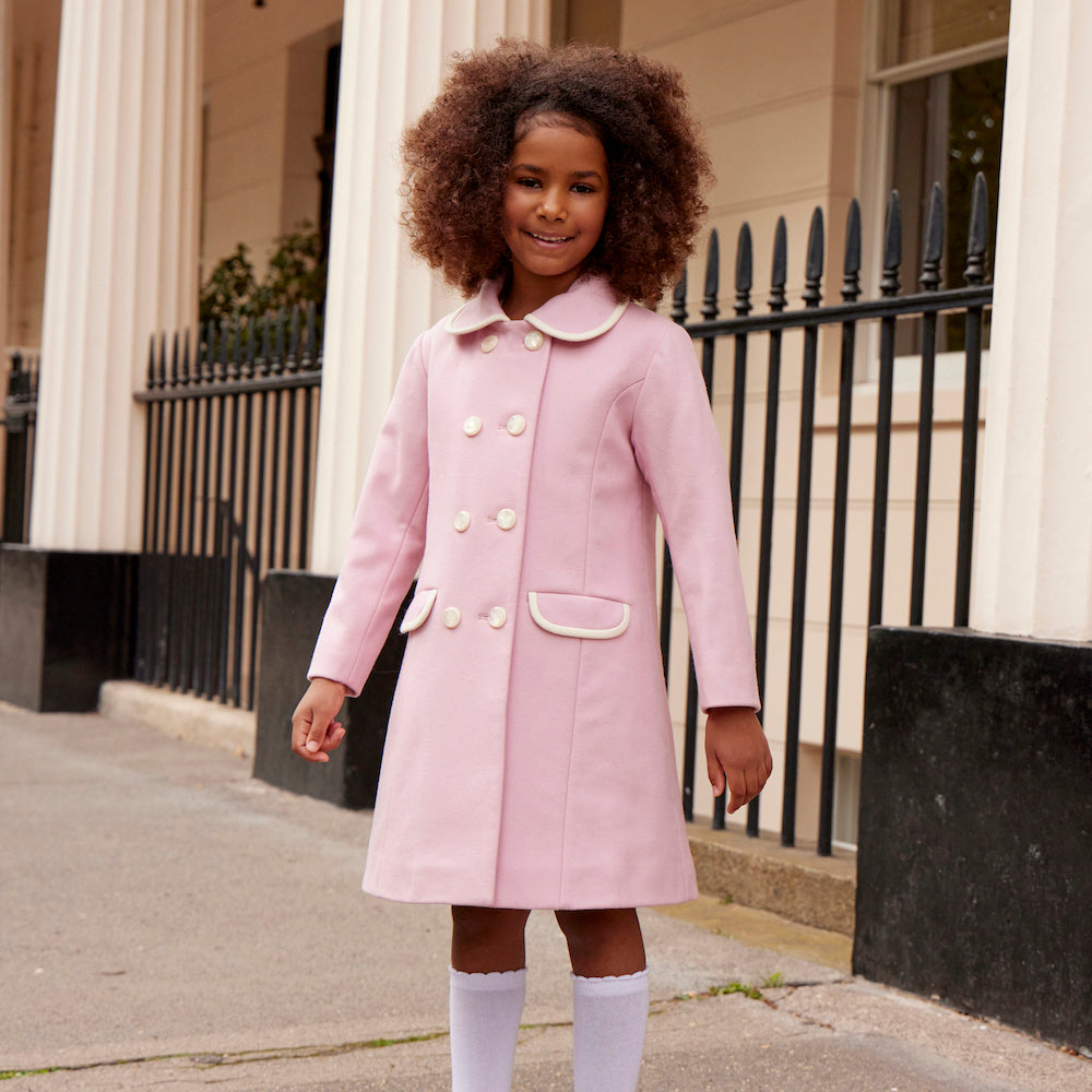 Pink Girls Coat (The Belgravia) Perfect Pink – Britannical
