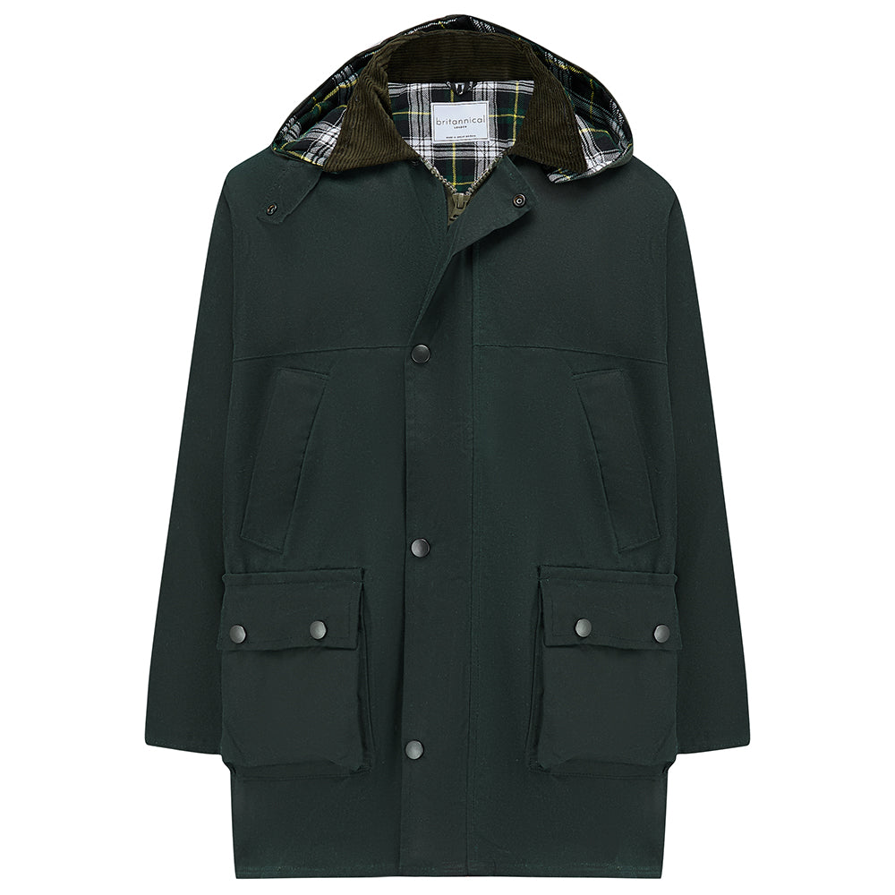 Green wax coat best sale