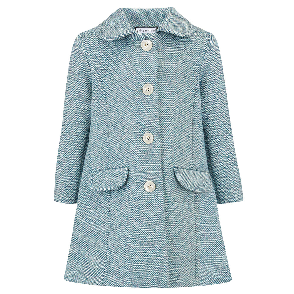 Light Blue Girls Coat (The Chelsea) Belgravia Blue – Britannical
