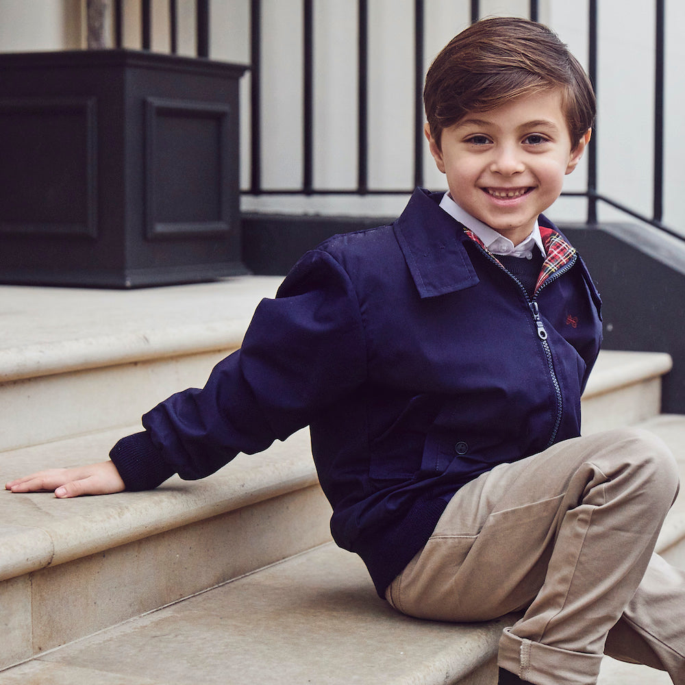 Boys navy blue jacket best sale