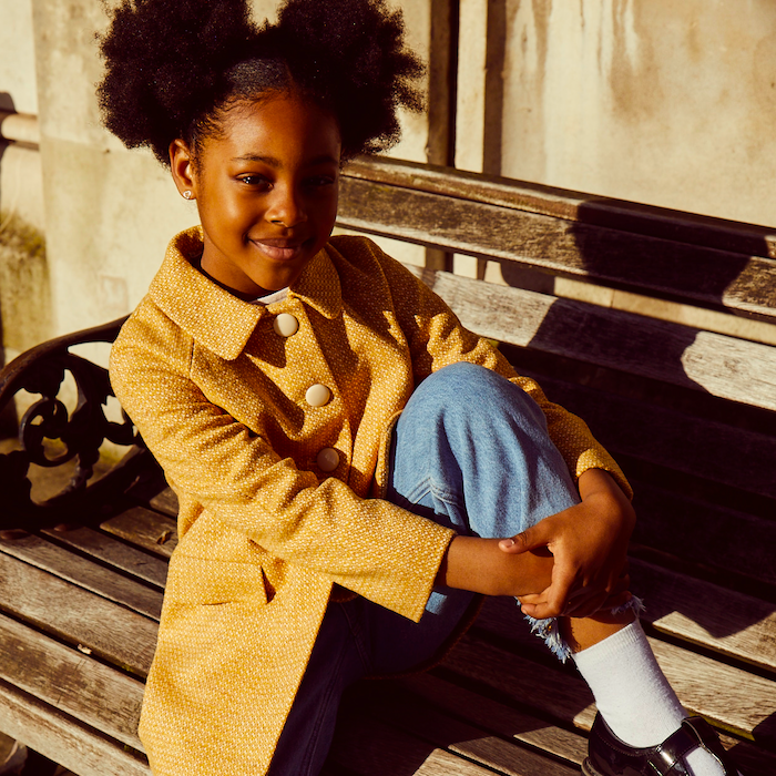 Islington Girls Coat London Couture Honey Yellow