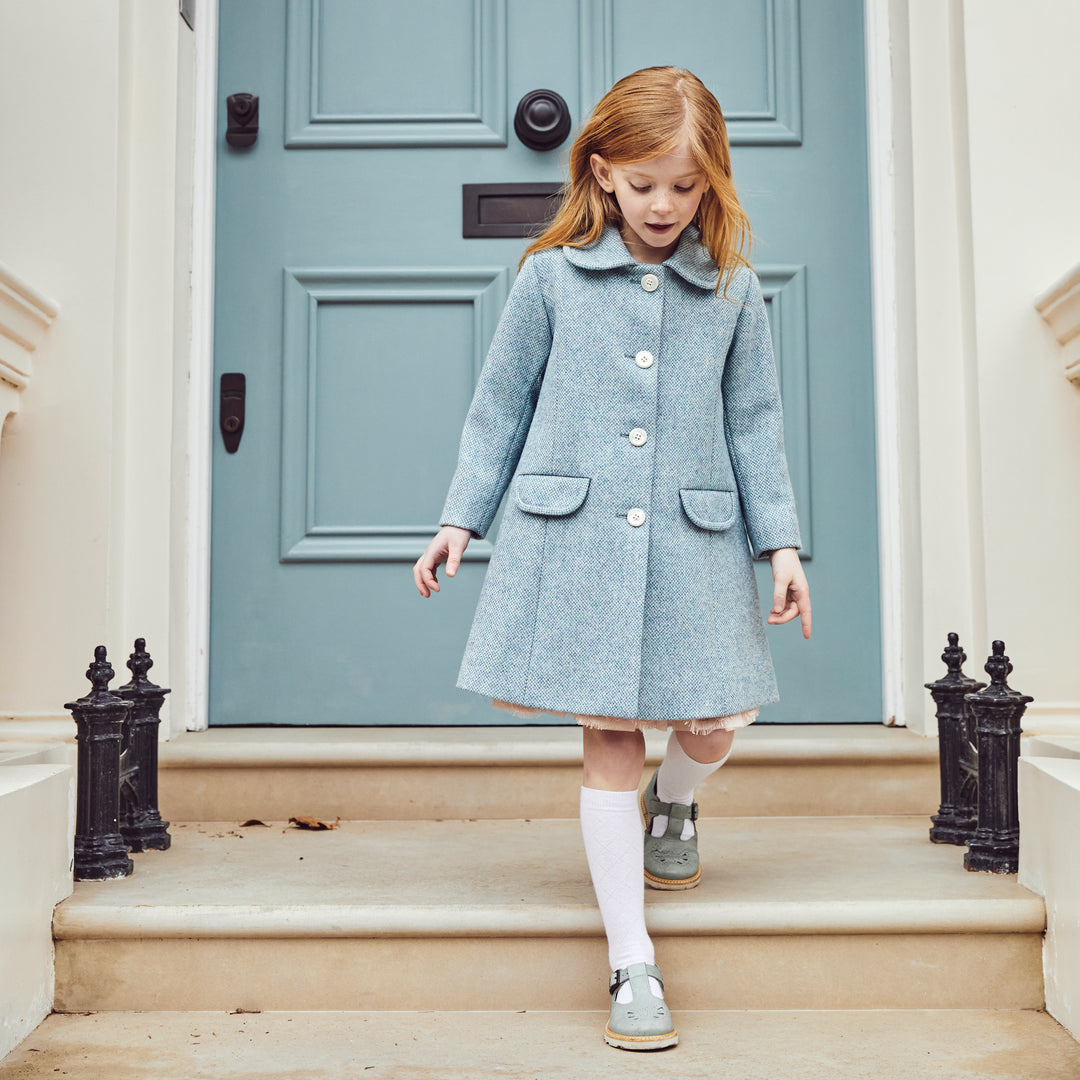 Light Blue Girls Coat The Chelsea Belgravia Blue Britannical