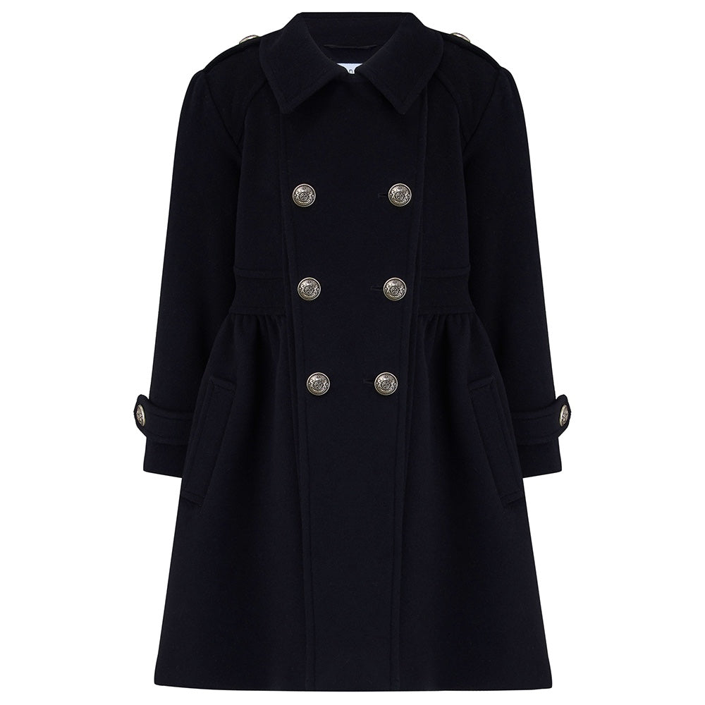 Westminster Cashmere Girls Dress Coat Ink Blue